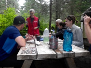 My first night on the trail, and first round of Bingo with fellow hikers.
