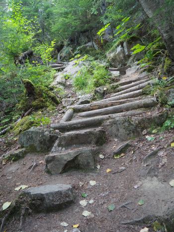 The beginning of the Chilkoot Trail